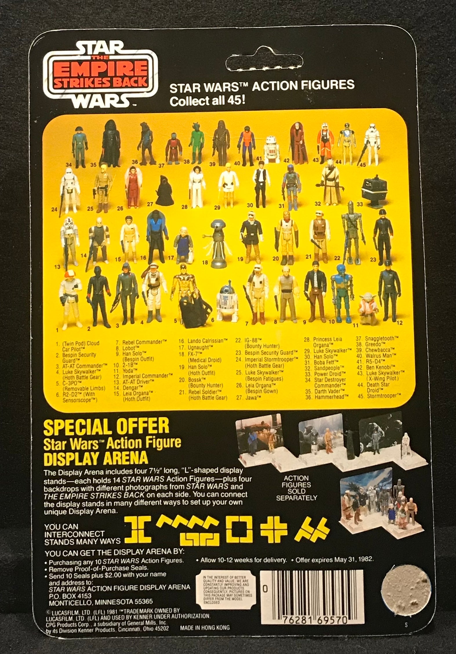 Kenner Star Wars ESB Luke Skywalker (Hoth) 45 Back Display Arena Offer ...