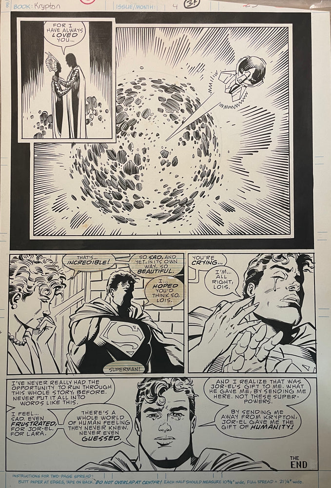 Mike Mignola and Carlos Garzón World of Krypton #4 Story Page 23 Original Art (DC, 1988)